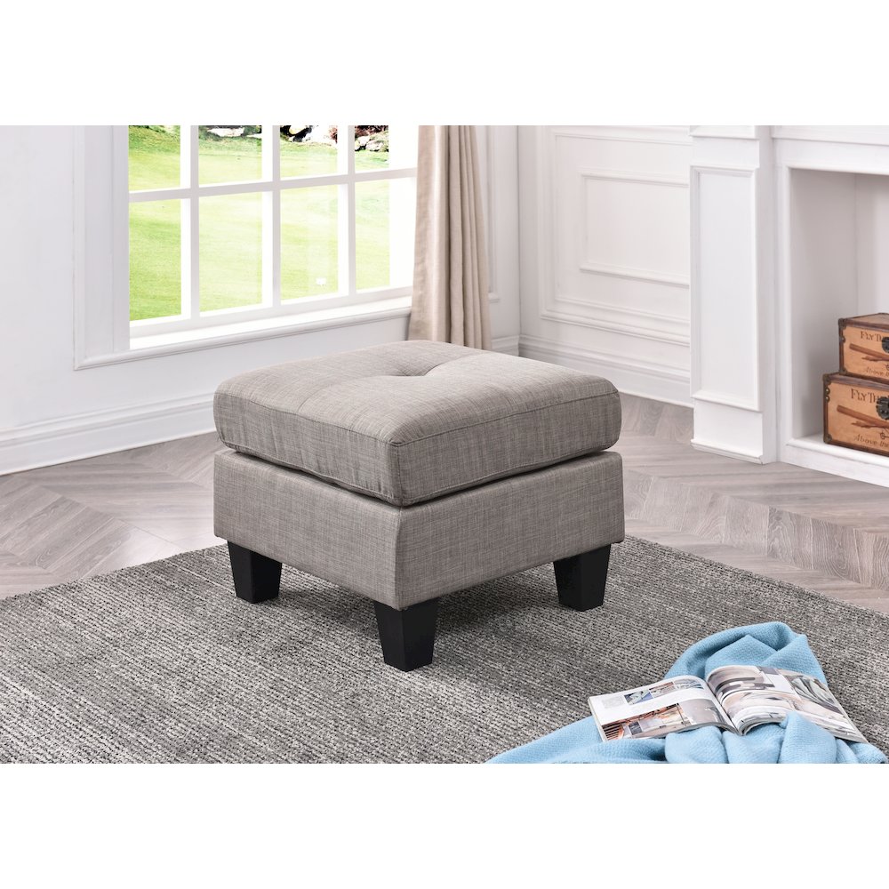Glory Furniture Newbury Ottoman in Gray Color. Picture 1