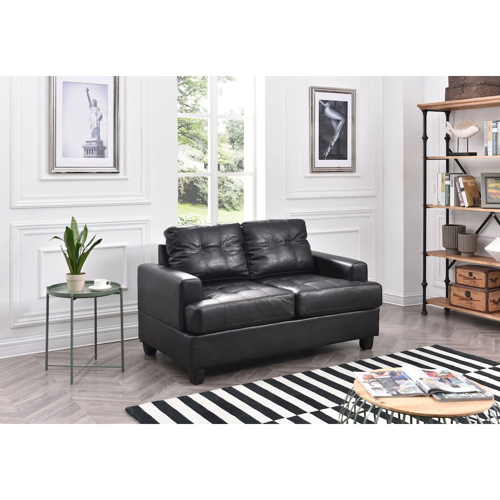 Glory Furniture Sandridge Loveseat in Black Color. Picture 5