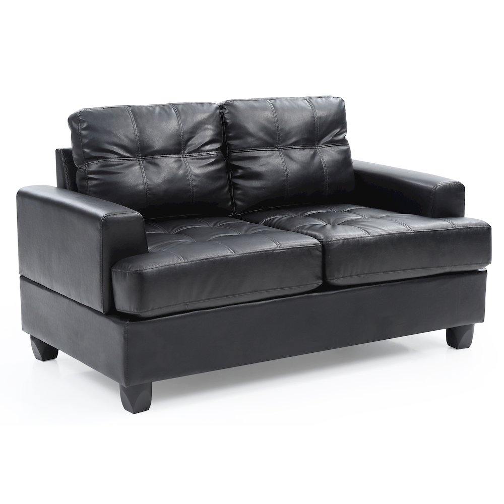 Glory Furniture Sandridge Loveseat in Black Color. Picture 1