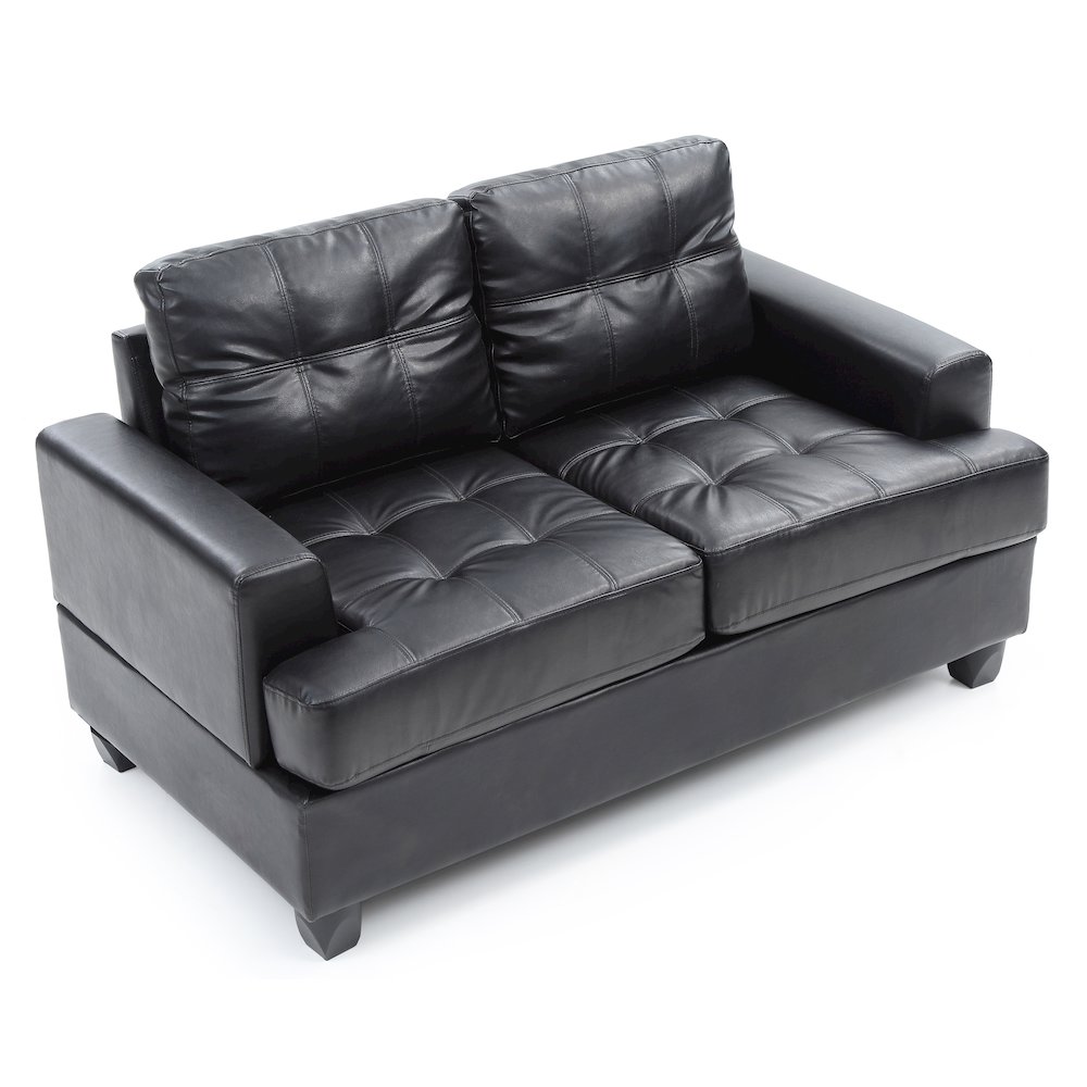 Glory Furniture Sandridge Loveseat in Black Color. Picture 3