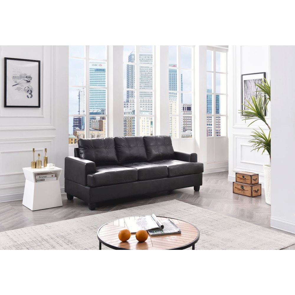 Glory Furniture Sandridge Sofa in Black Color. Picture 5