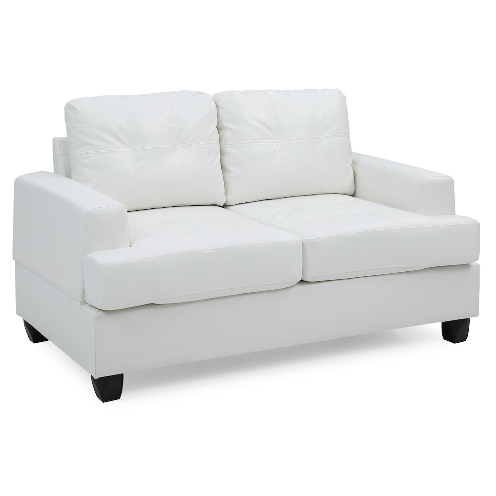 Glory Furniture Sandridge Loveseat in White Color. Picture 1