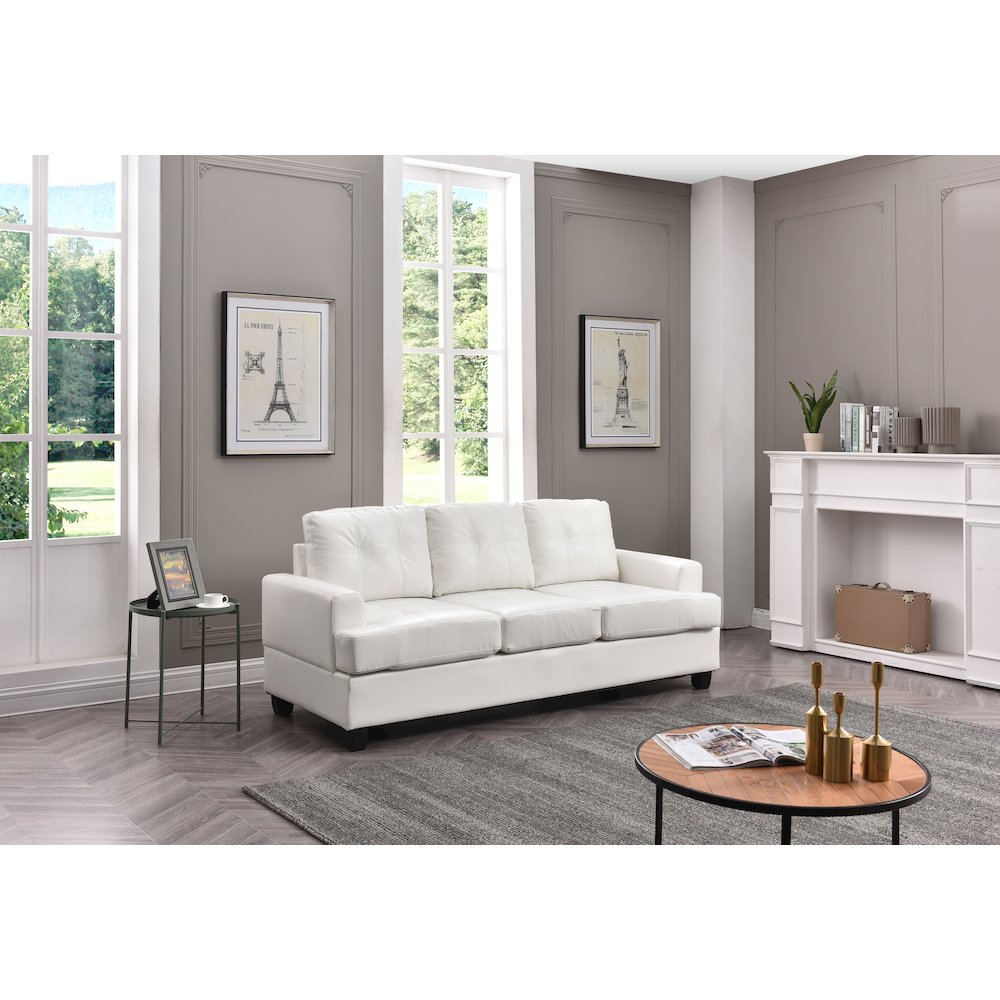 Glory Furniture Sandridge Sofa in White Color. Picture 5