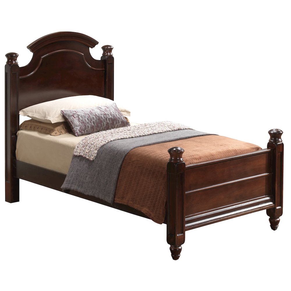 Glory Furniture Summit Twin Bed in Cappuccino Color. Picture 1