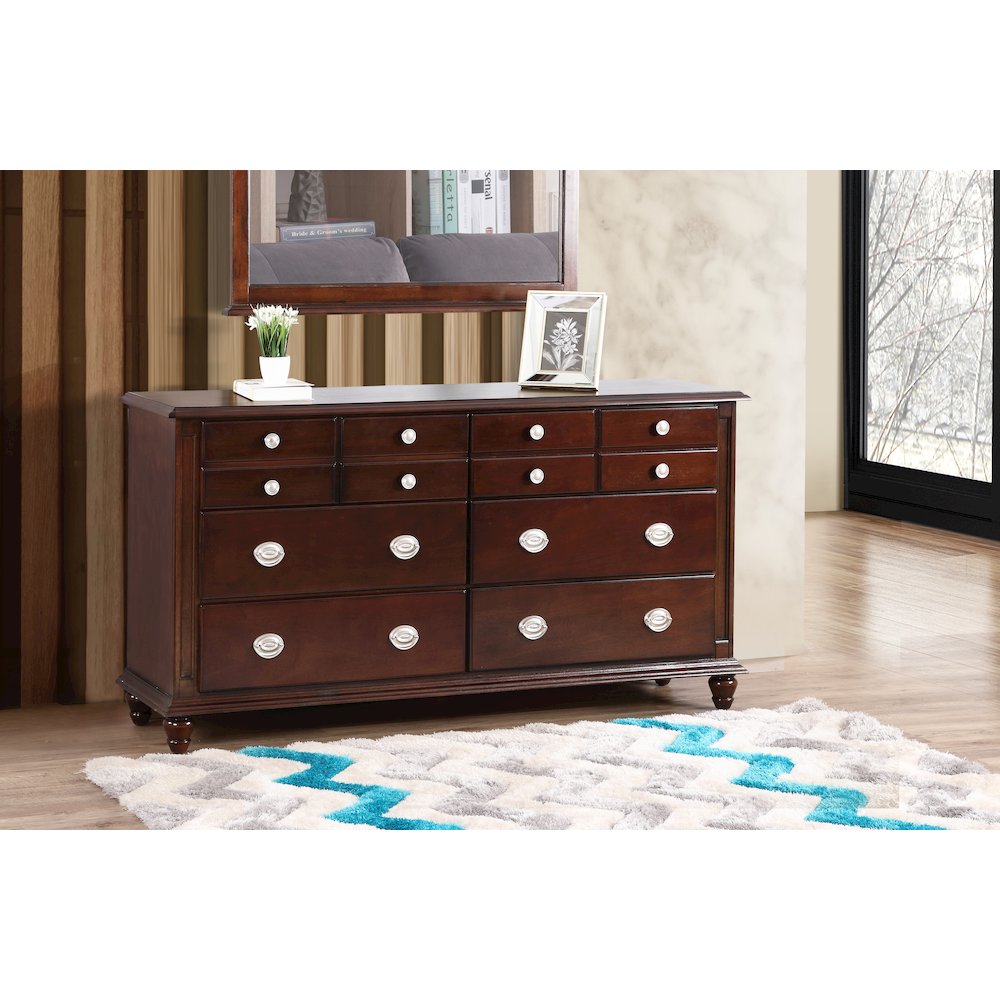 Glory Furniture Summit Dresser in Cappuccino Color. Picture 7
