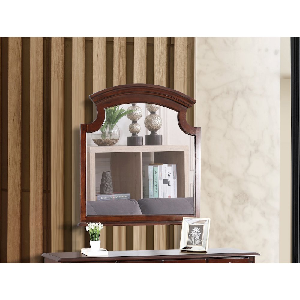 Glory Furniture Summit Mirror in Cappuccino Color. Picture 7