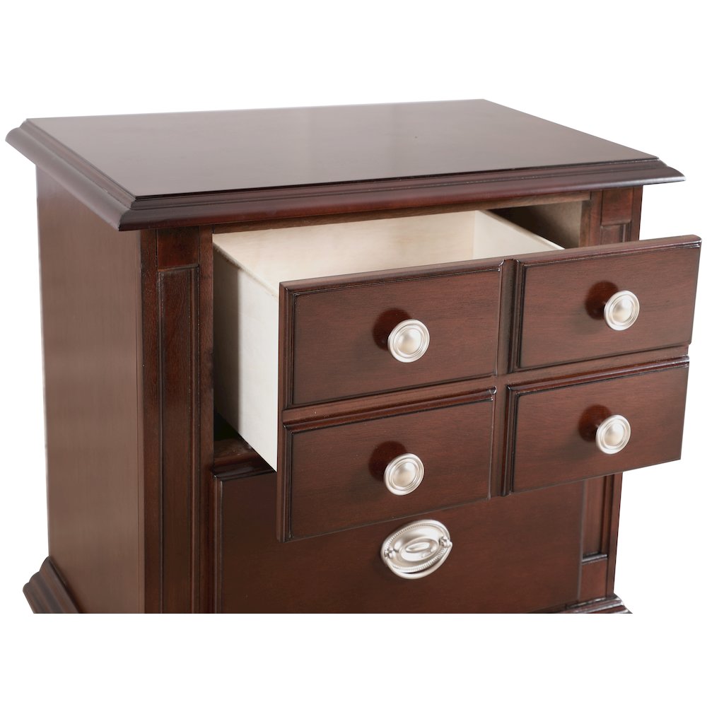 Glory Furniture Summit Night Stand in Cappuccino Color. Picture 6