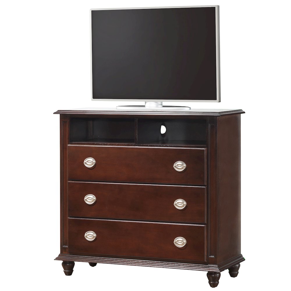 Glory Furniture Summit Media Chest in Cappuccino Color. Picture 1
