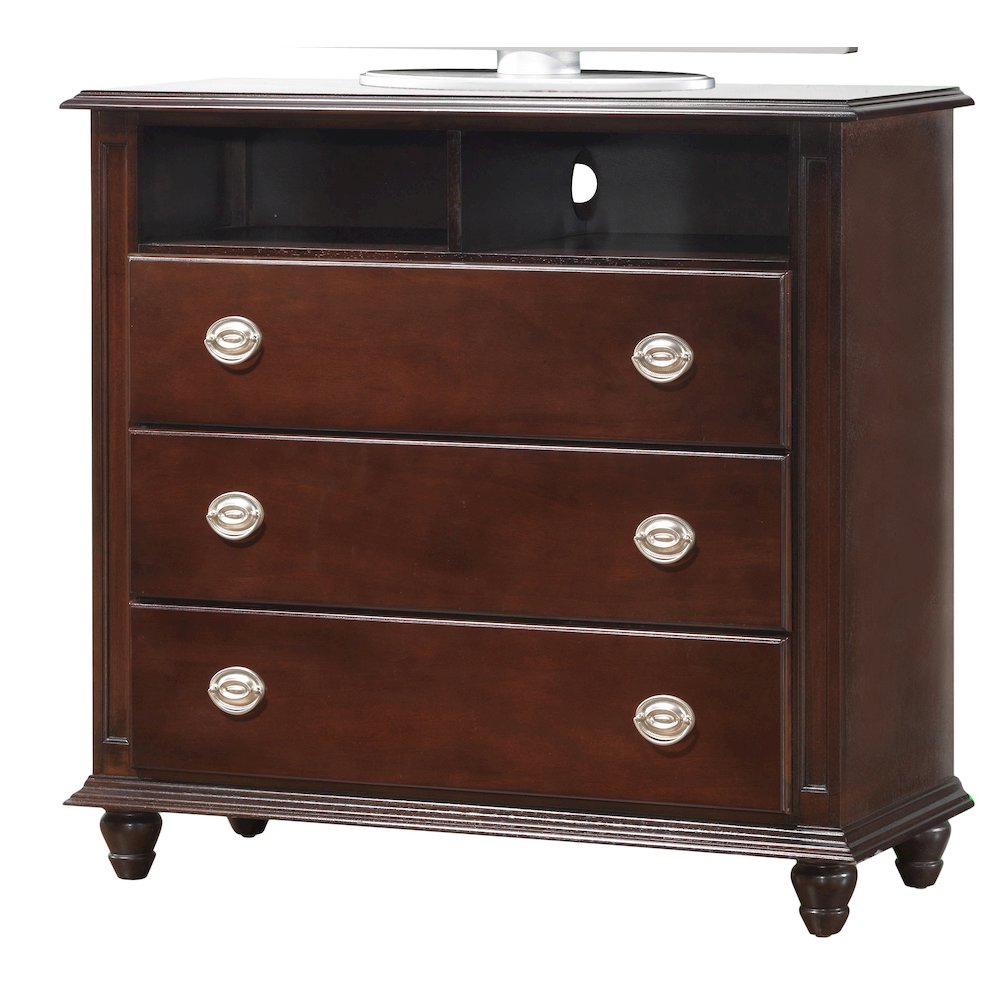 Glory Furniture Summit Media Chest in Cappuccino Color. Picture 2