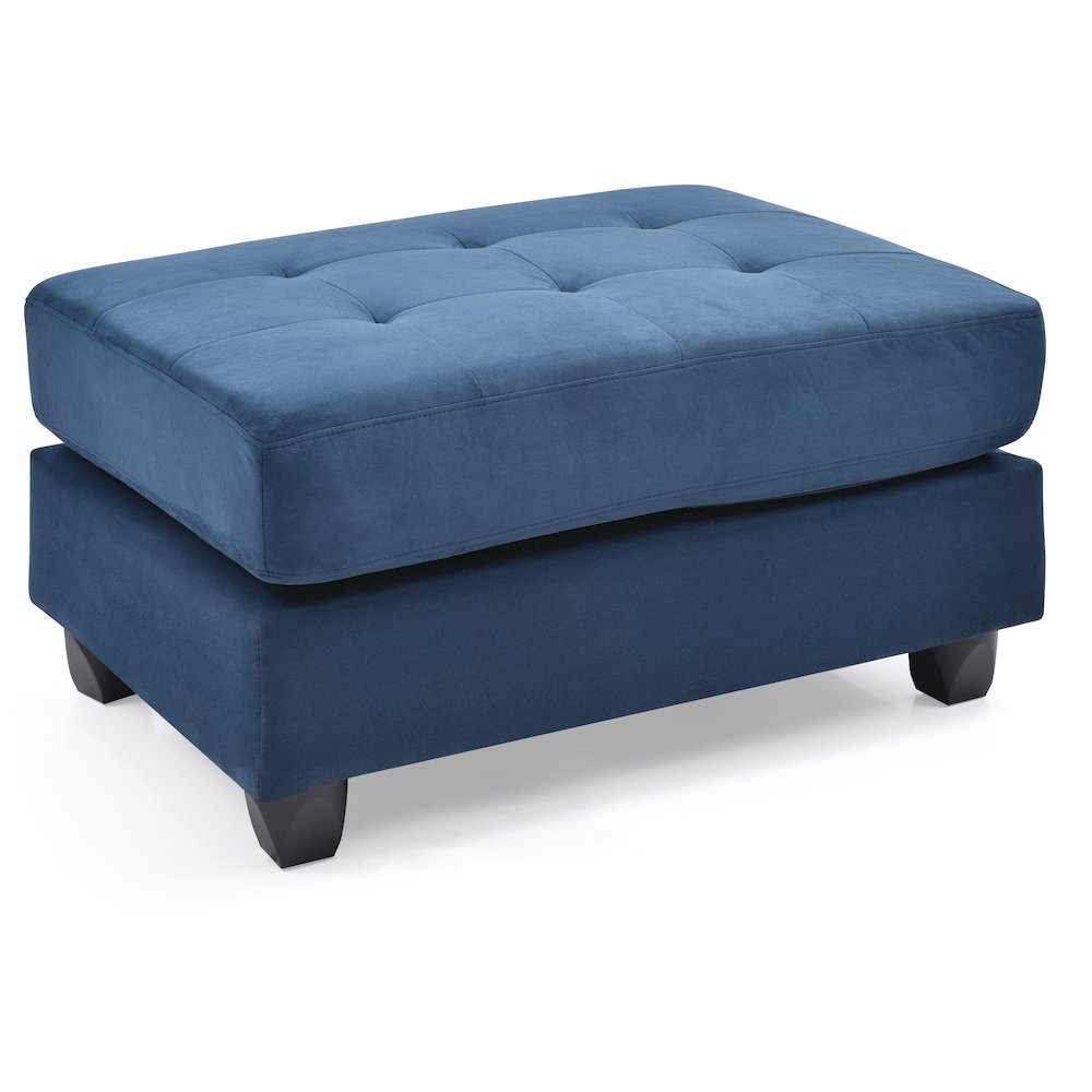 Glory Furniture Malone Ottoman in Navy Blue Color. Picture 2
