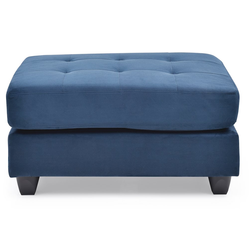 Glory Furniture Malone Ottoman in Navy Blue Color. Picture 3
