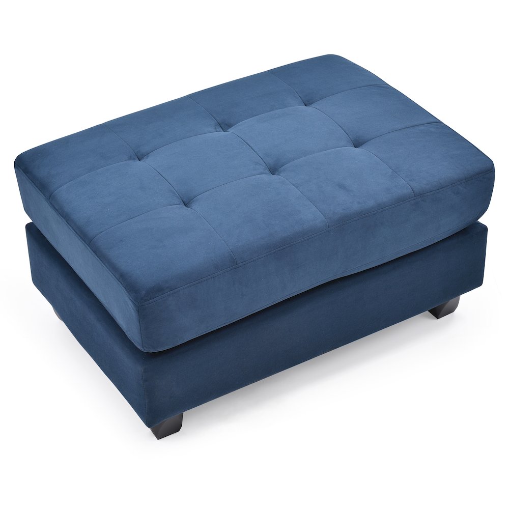 Glory Furniture Malone Ottoman in Navy Blue Color. Picture 4
