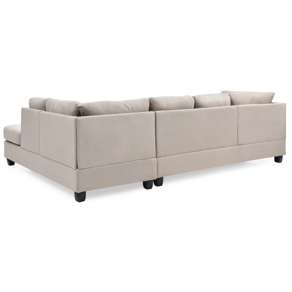 Glory Furniture Malone Sectional in Vanilla Color. Picture 4