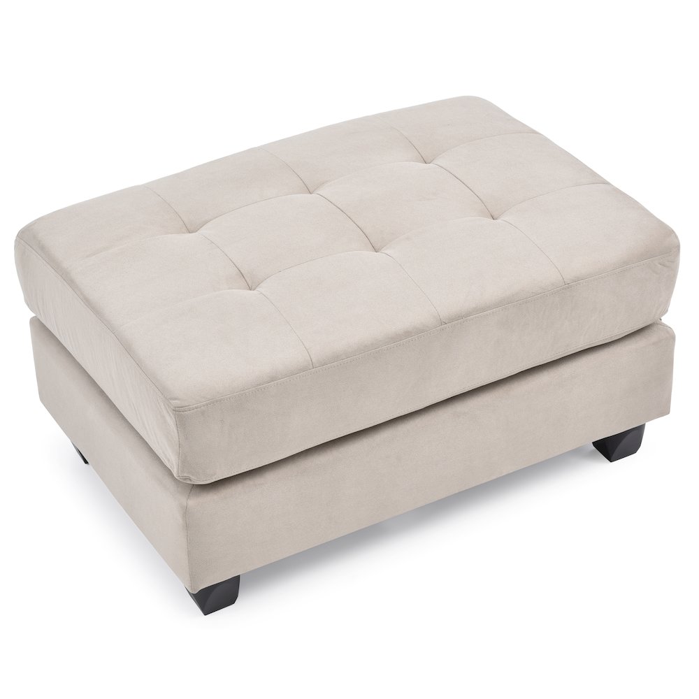 Glory Furniture Malone Ottoman in Vanilla Color. Picture 4