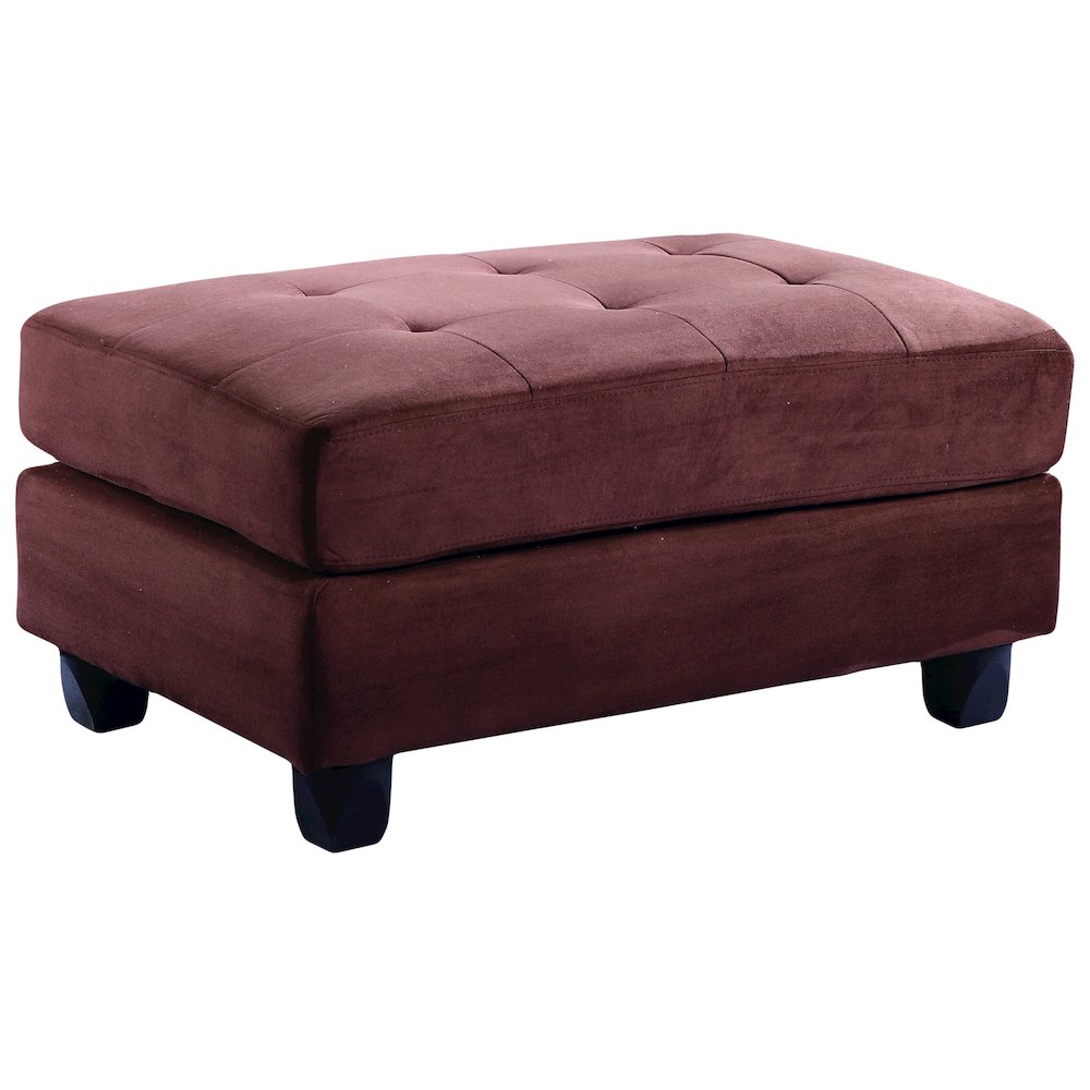 Glory Furniture Malone Ottoman in Chocolate Color. Picture 1