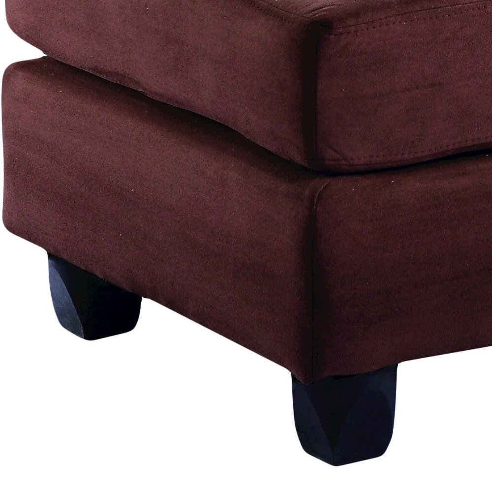 Glory Furniture Malone Ottoman in Chocolate Color. Picture 2