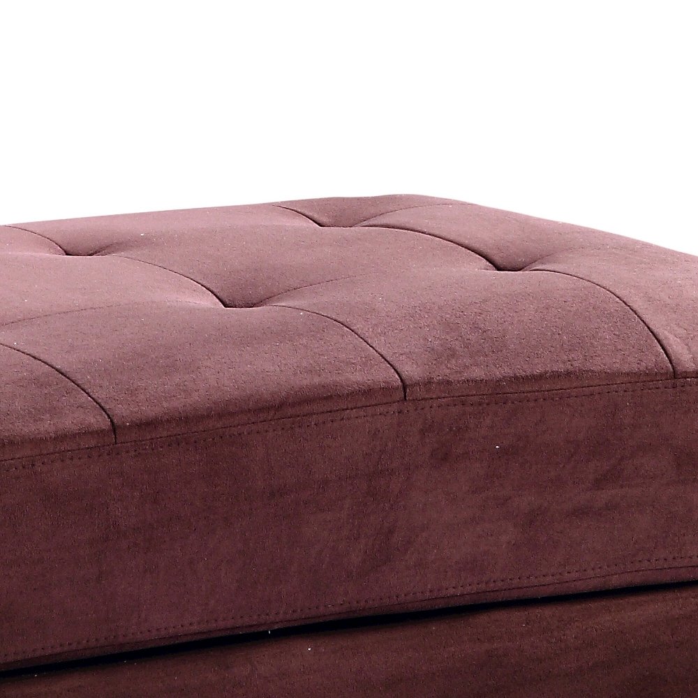 Glory Furniture Malone Ottoman in Chocolate Color. Picture 3