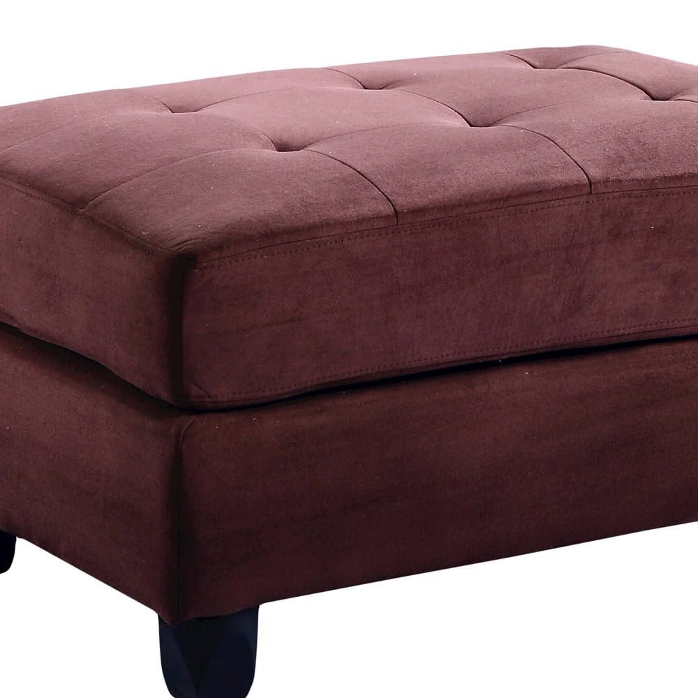Glory Furniture Malone Ottoman in Chocolate Color. Picture 6