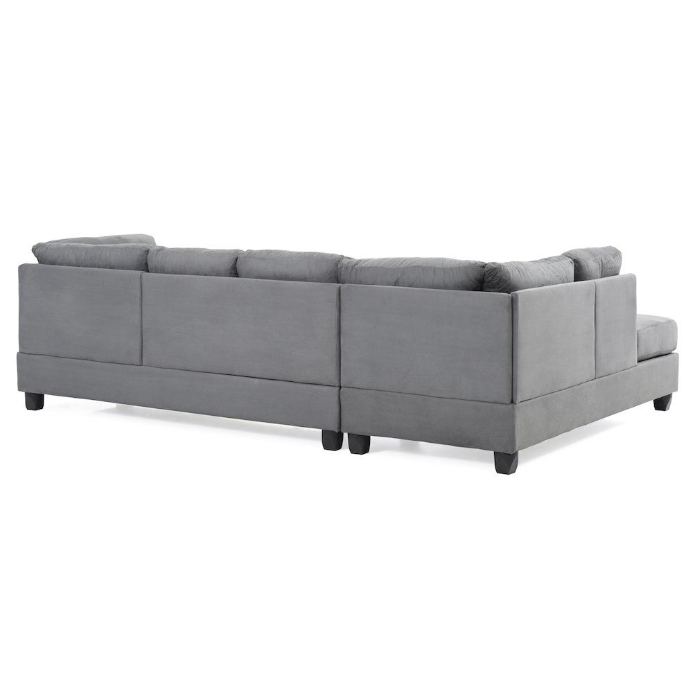 Glory Furniture Malone Sectional in Gray Color. Picture 4