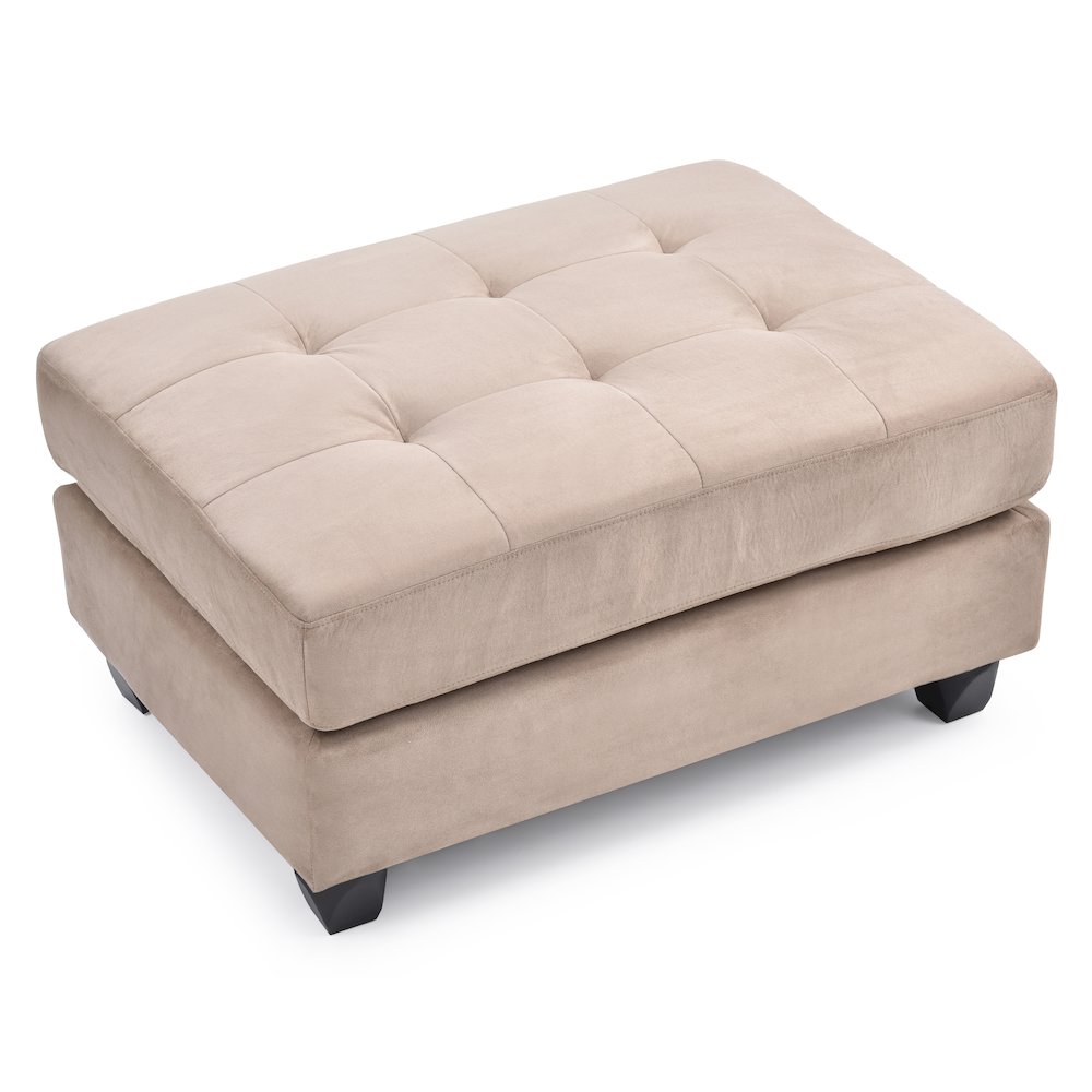 Glory Furniture Malone Ottoman in Mocha Color. Picture 4