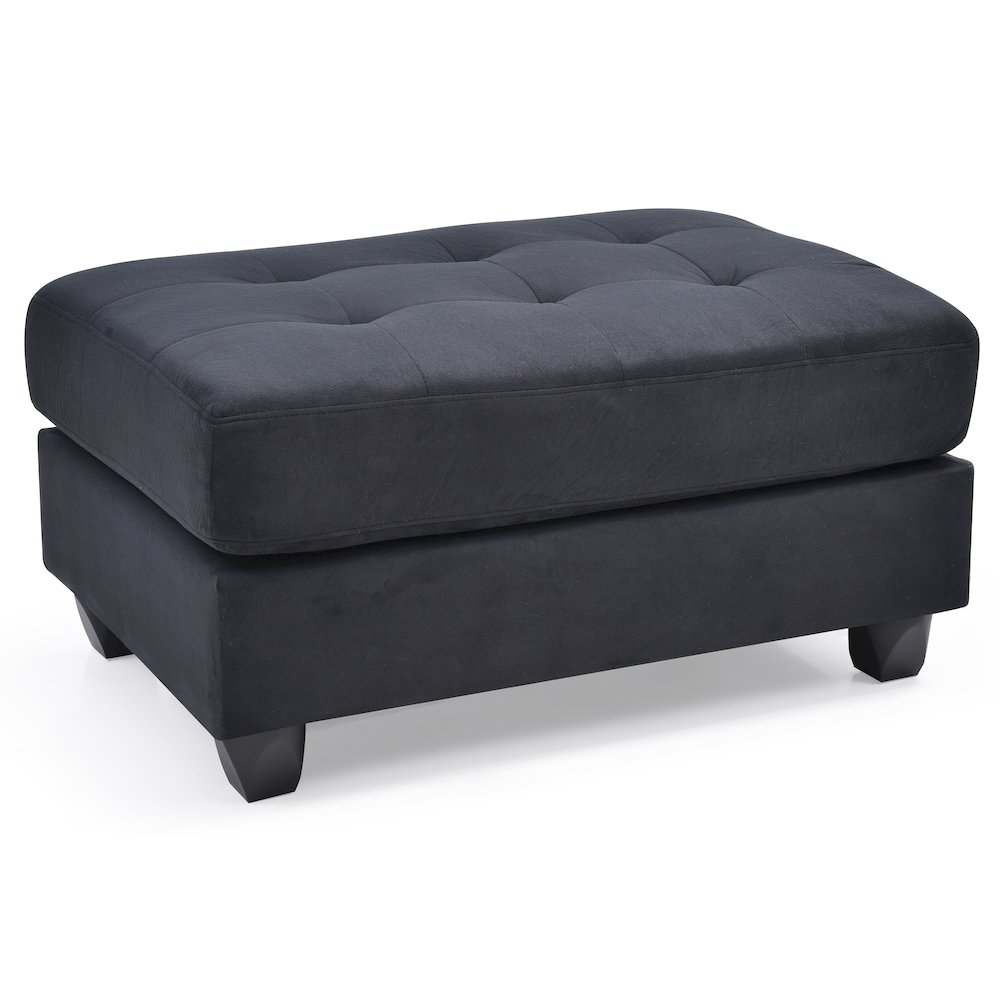 Glory Furniture Malone Ottoman in Black Color. Picture 2