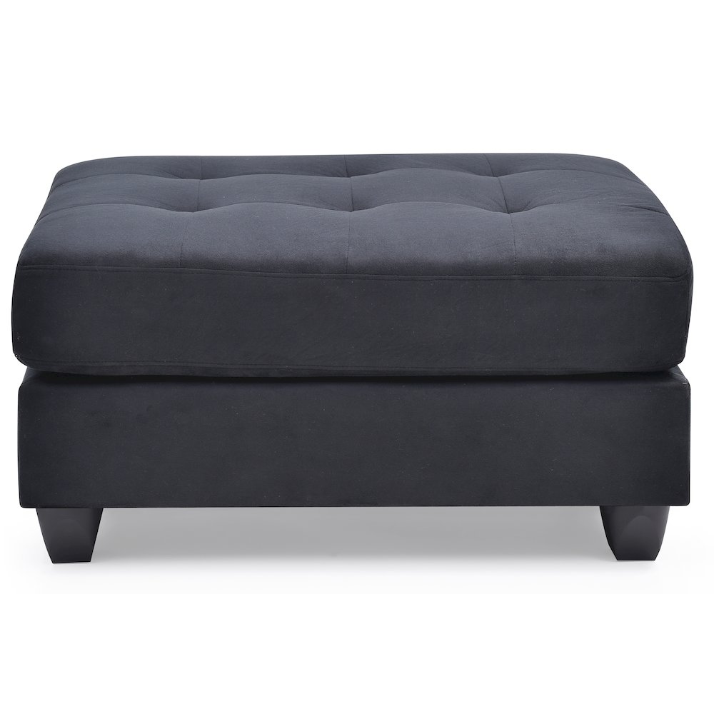Glory Furniture Malone Ottoman in Black Color. Picture 3