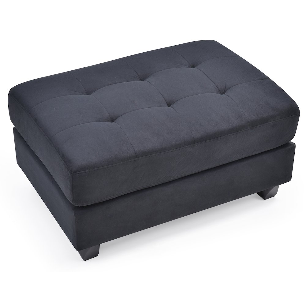 Glory Furniture Malone Ottoman in Black Color. Picture 4