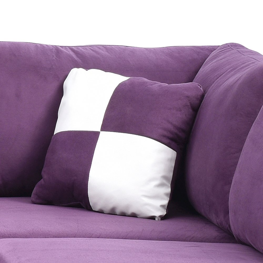 Glory Furniture Malone Sectional in Purple Color. Picture 5