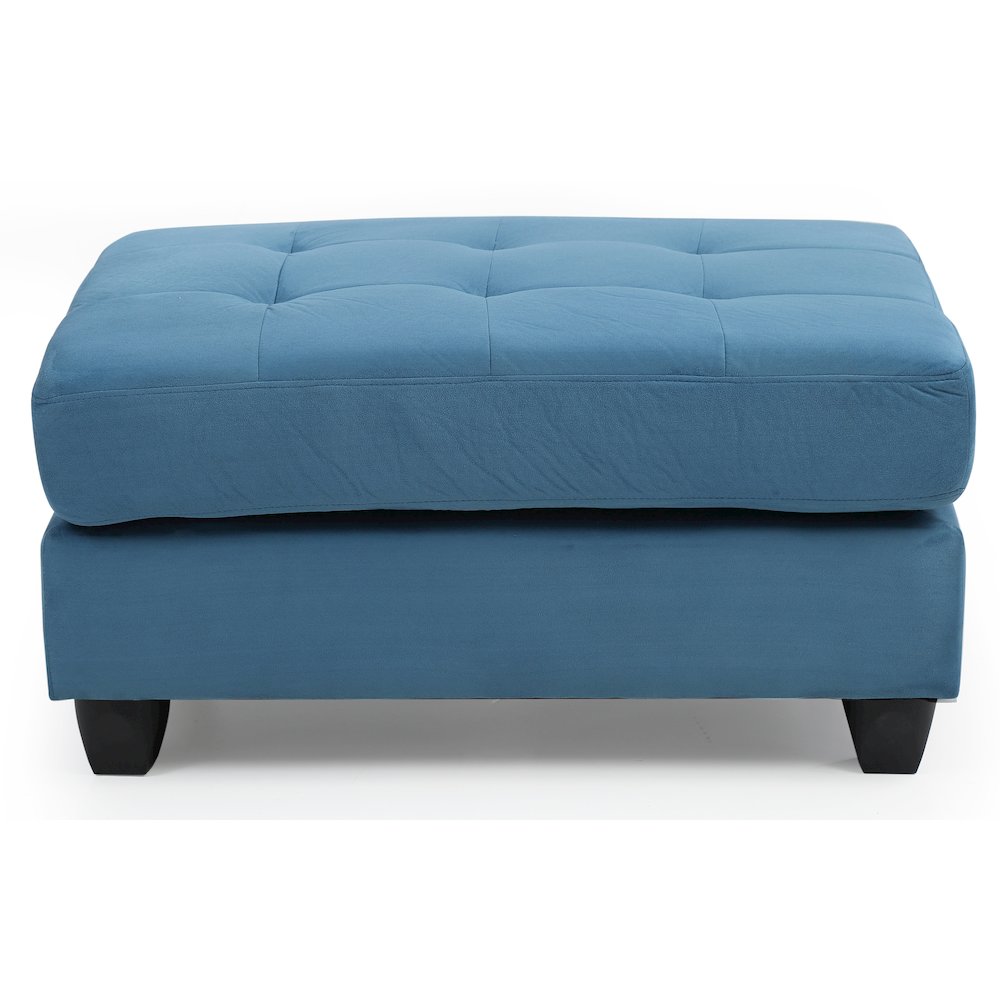 Glory Furniture Malone Ottoman in Aqua Color. Picture 3