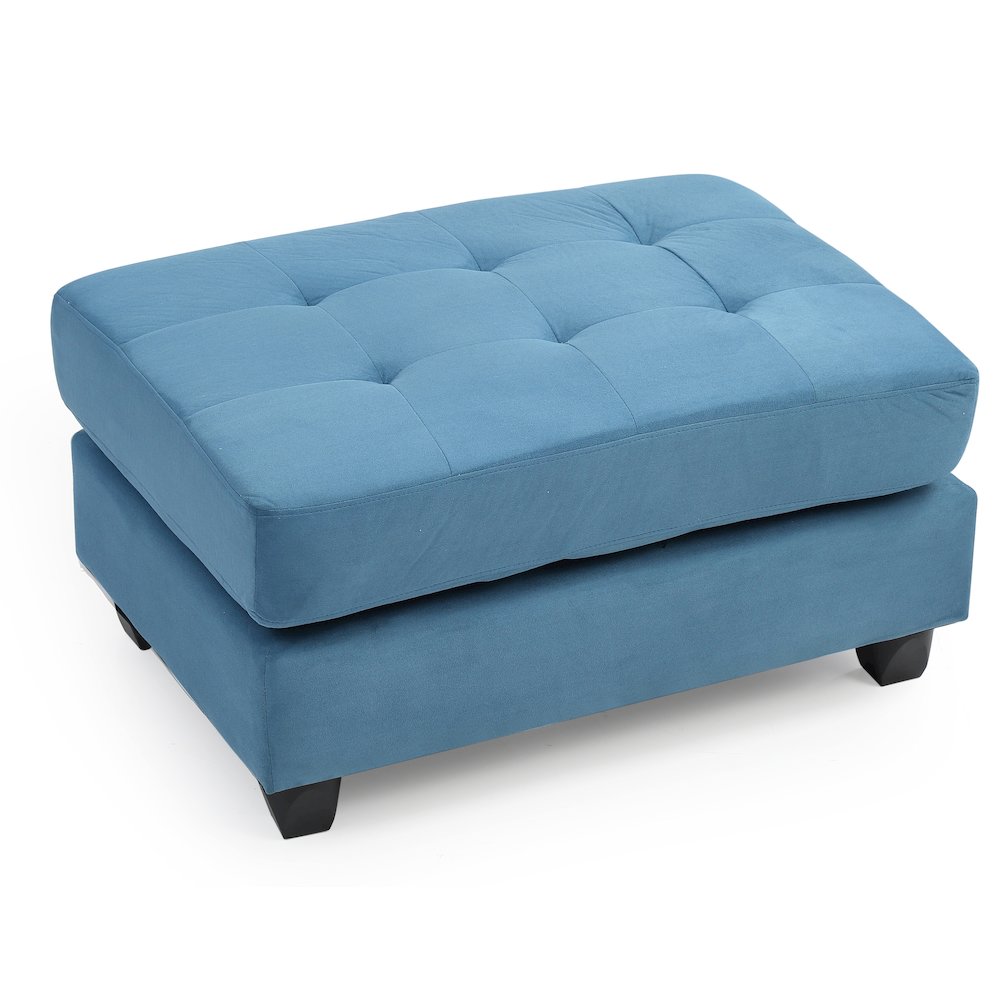 Glory Furniture Malone Ottoman in Aqua Color. Picture 4