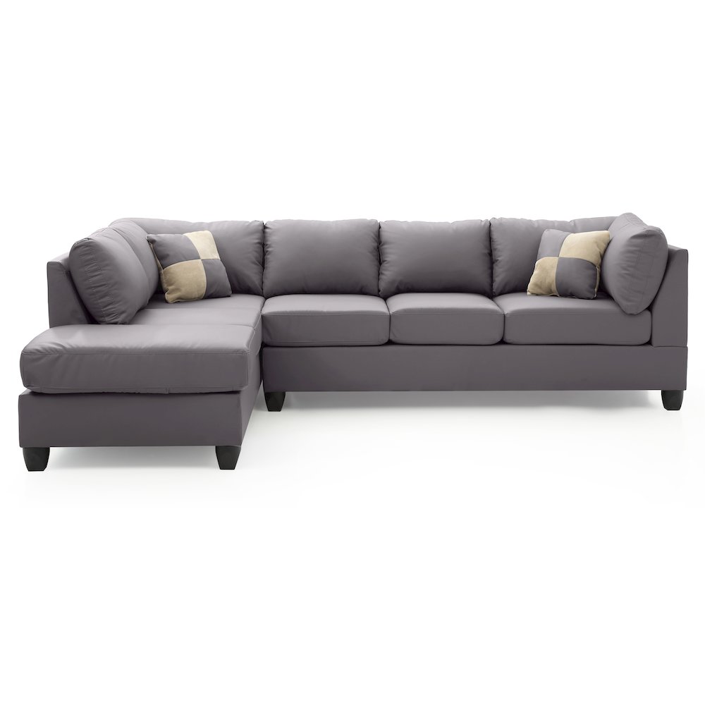 Glory Furniture Malone Sectional in Gray Color. Picture 3