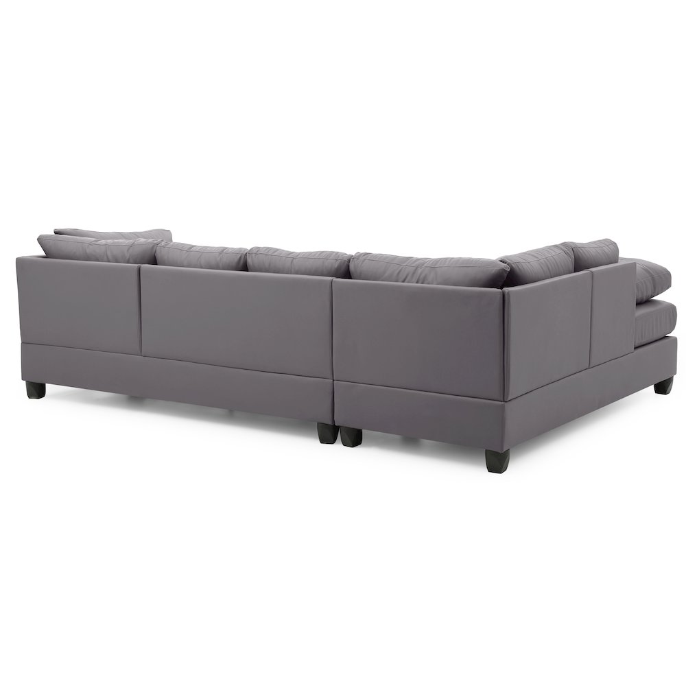 Glory Furniture Malone Sectional in Gray Color. Picture 4