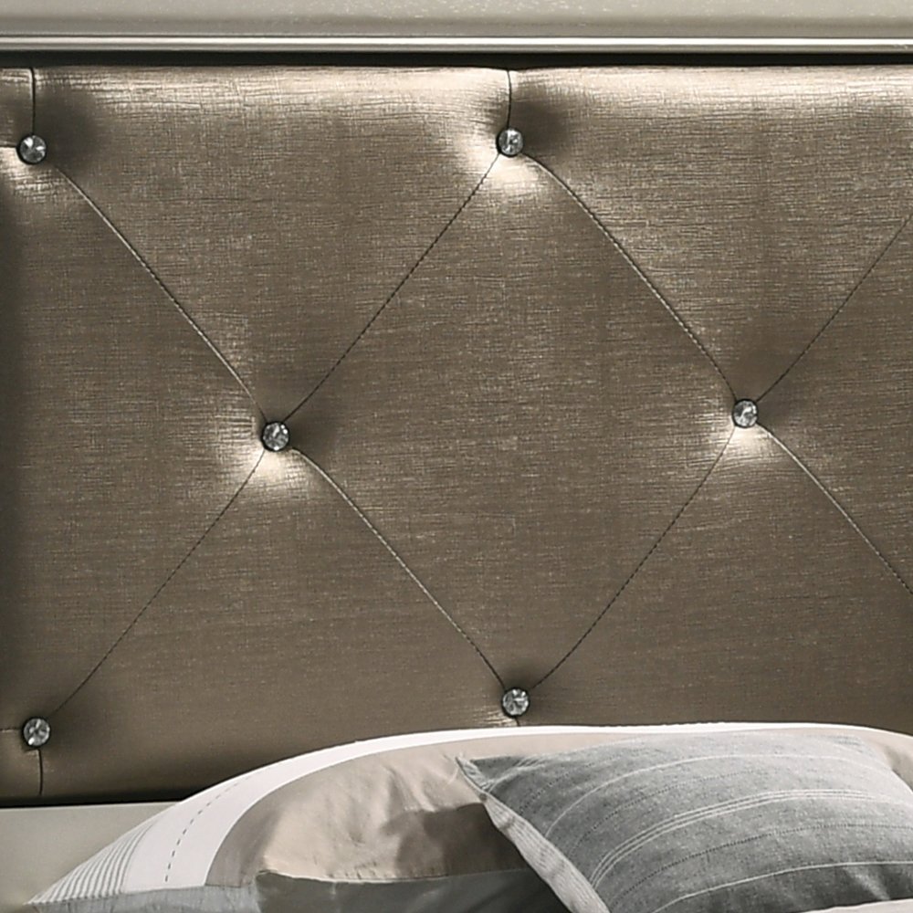 Glory Furniture Lorana Twin Bed in Champagne Color. Picture 4