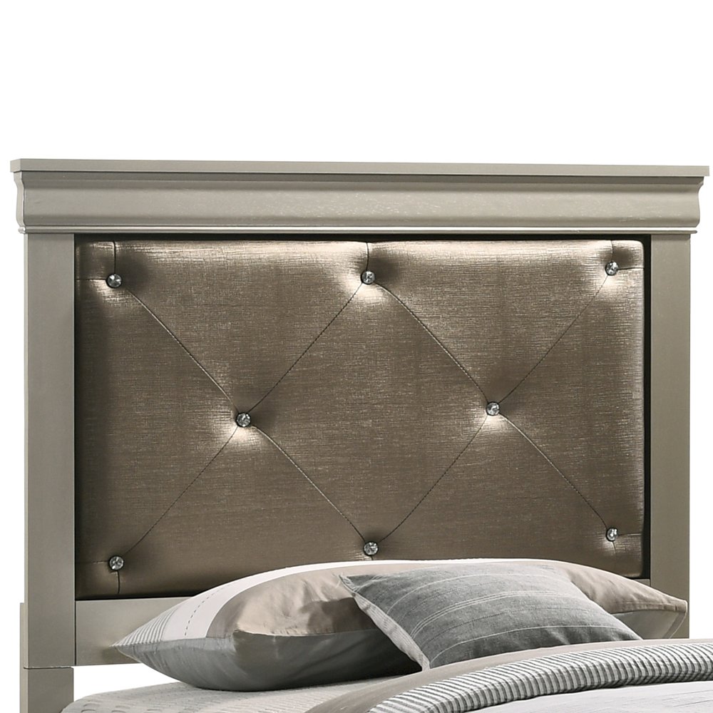 Glory Furniture Lorana Twin Bed in Champagne Color. Picture 5