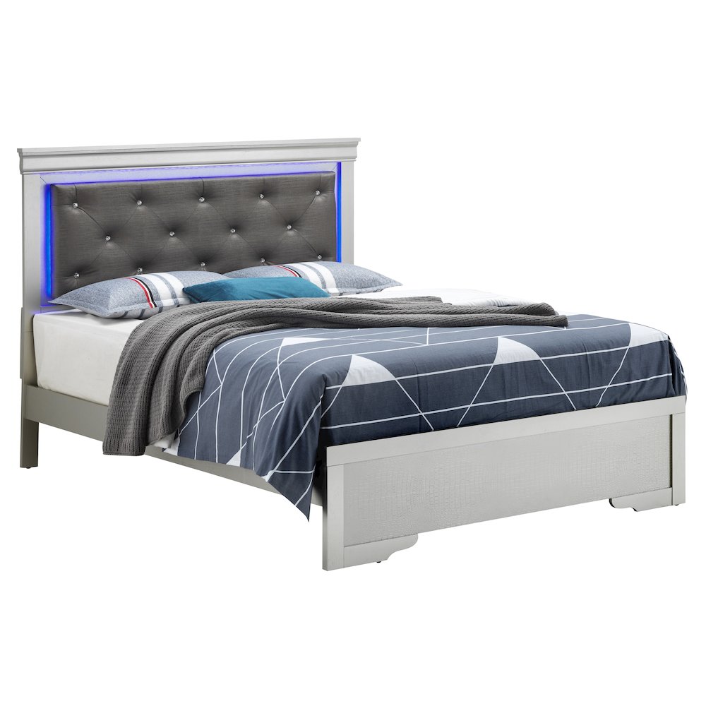 Glory Furniture Lorana Queen Bed in Champagne Color. Picture 1