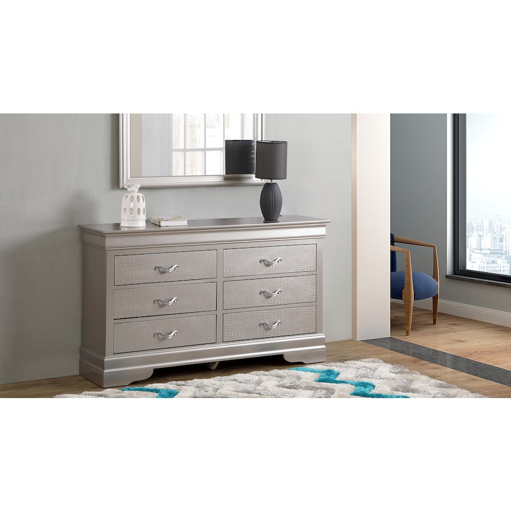 Glory Furniture Lorana Dresser in Champagne Color. Picture 7
