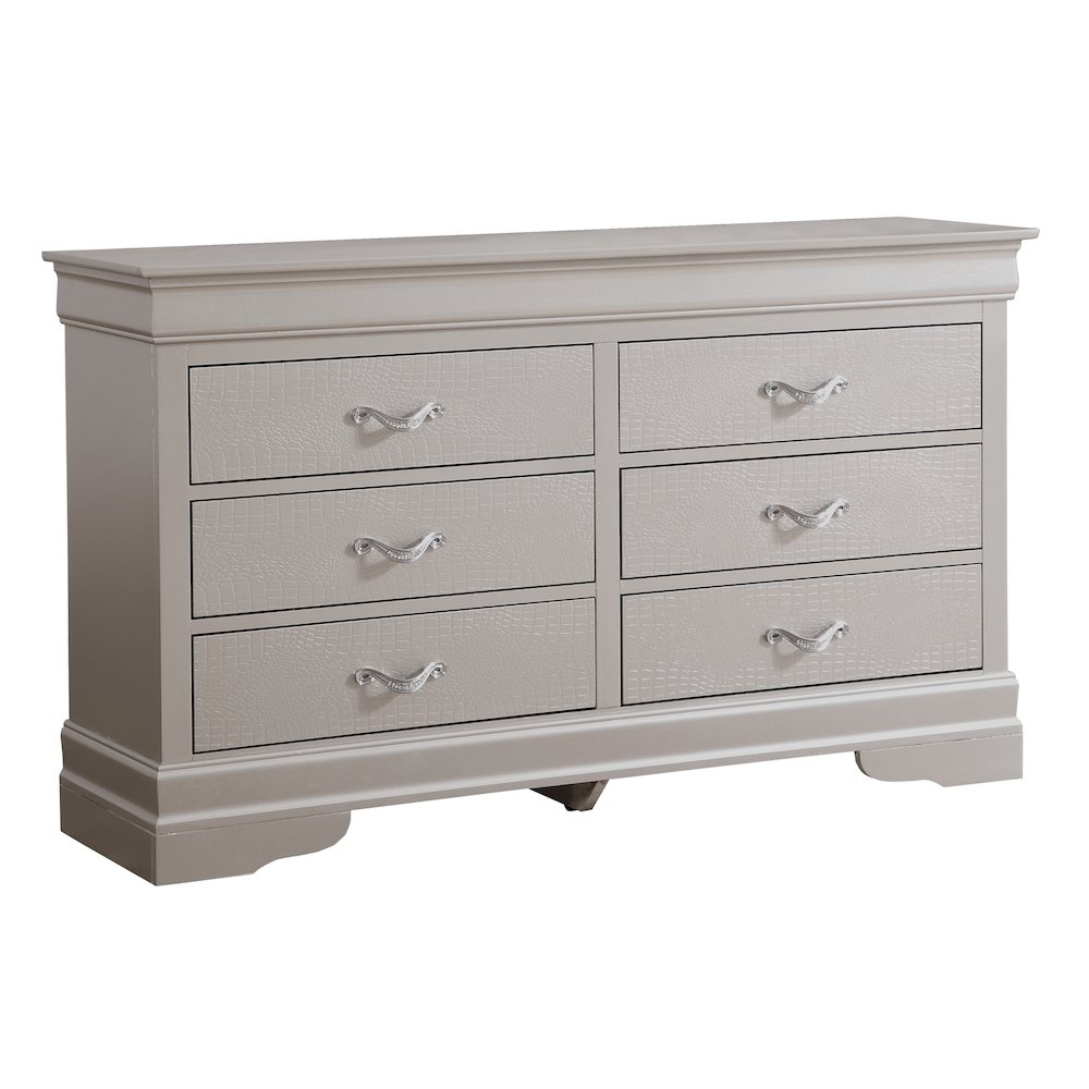 Glory Furniture Lorana Dresser in Champagne Color. Picture 1