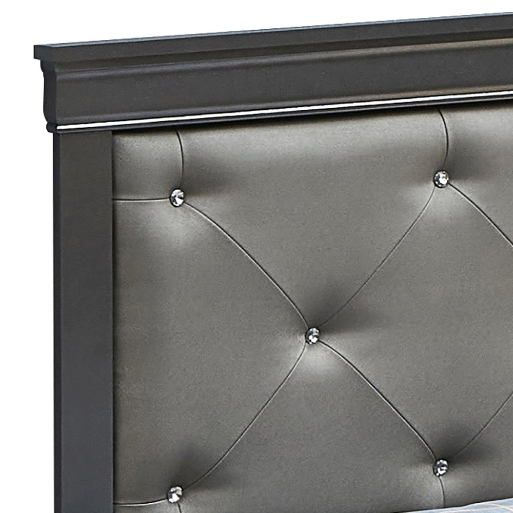 Glory Furniture Lorana Twin Bed in Metalic Black Color. Picture 6