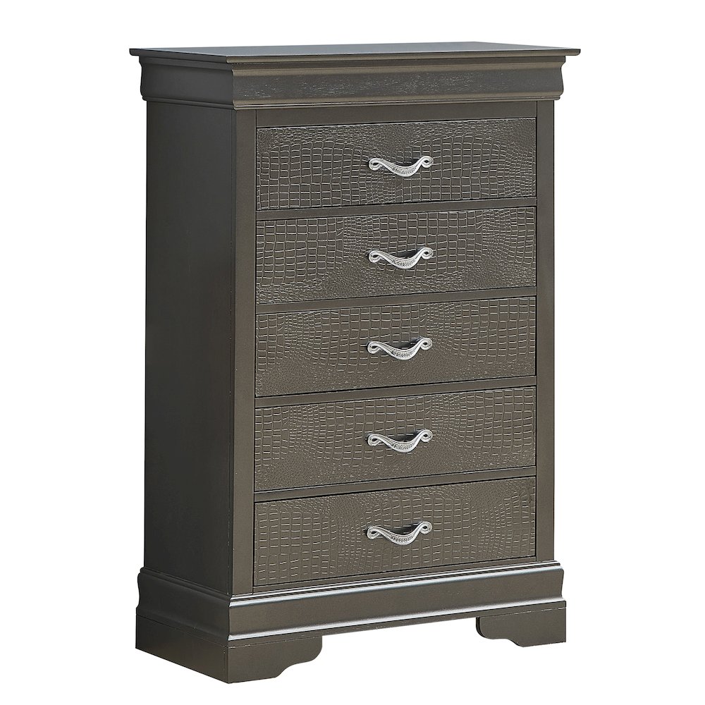 Glory Furniture Lorana Chest in Metalic Black Color. Picture 1