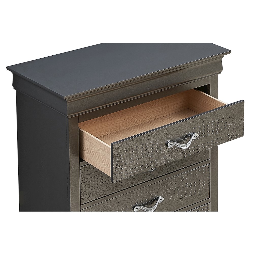 Glory Furniture Lorana Chest in Metalic Black Color. Picture 5