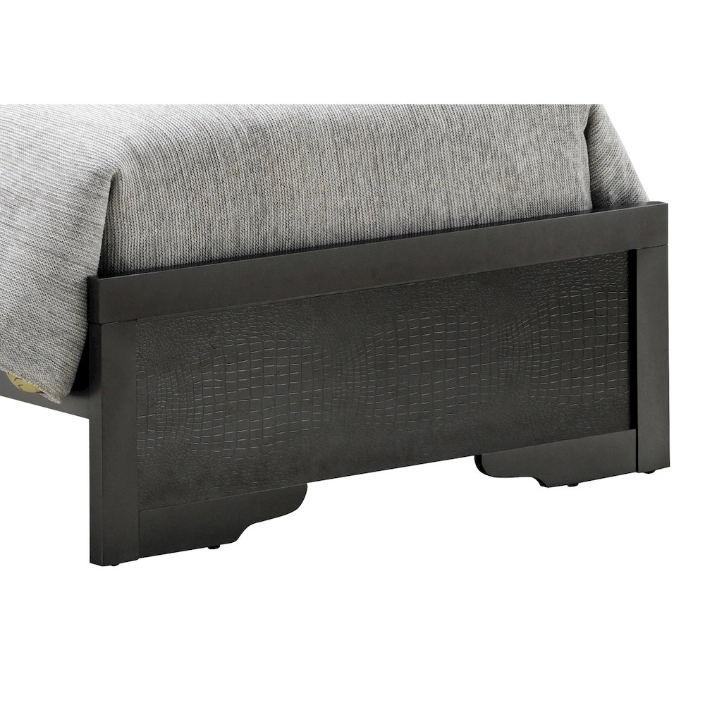 Glory Furniture Lorana Twin Bed in Metalic Black Color. Picture 3