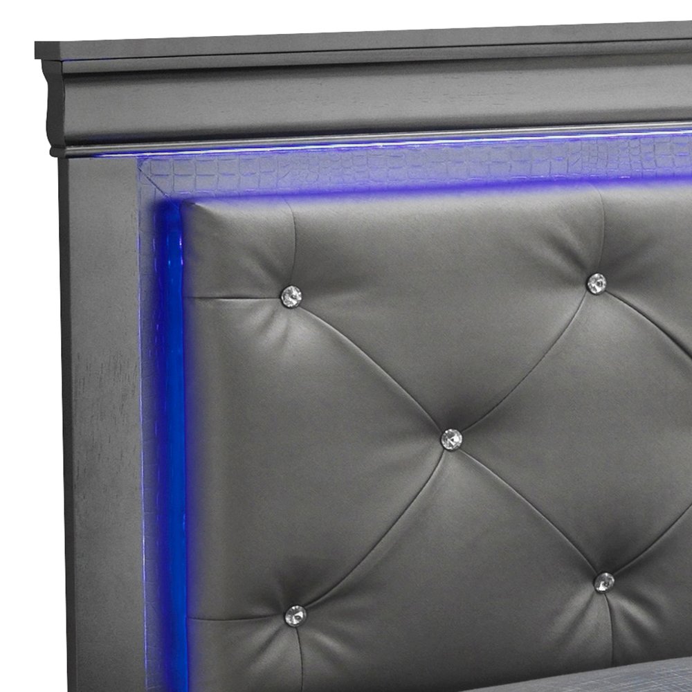 Glory Furniture Lorana Twin Bed in Metalic Black Color. Picture 5