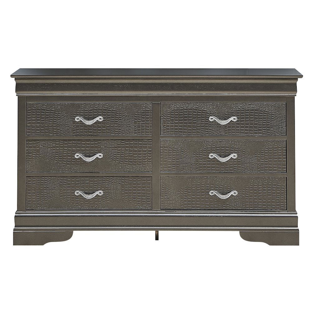 Glory Furniture Lorana Dresser in Metalic Black Color. Picture 3