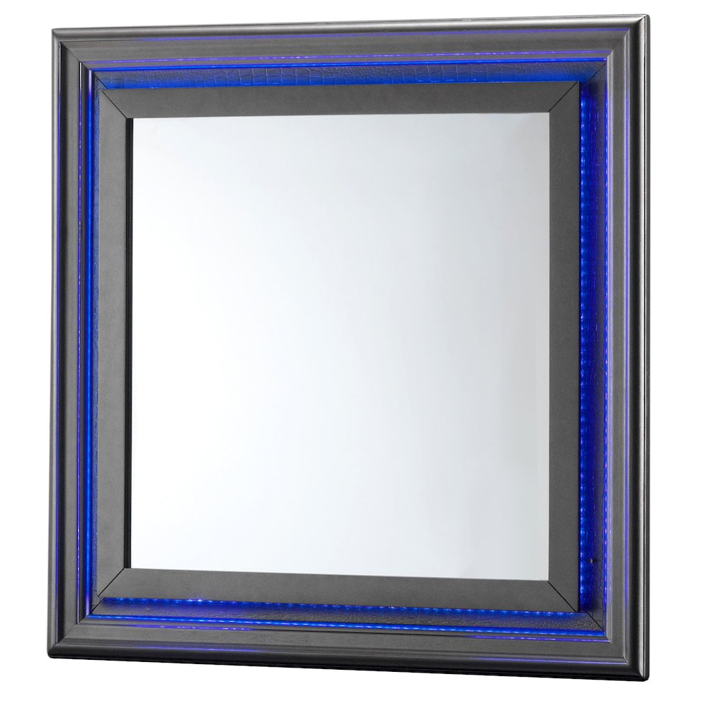 Glory Furniture Lorana Mirror in Metalic Black Color. Picture 7