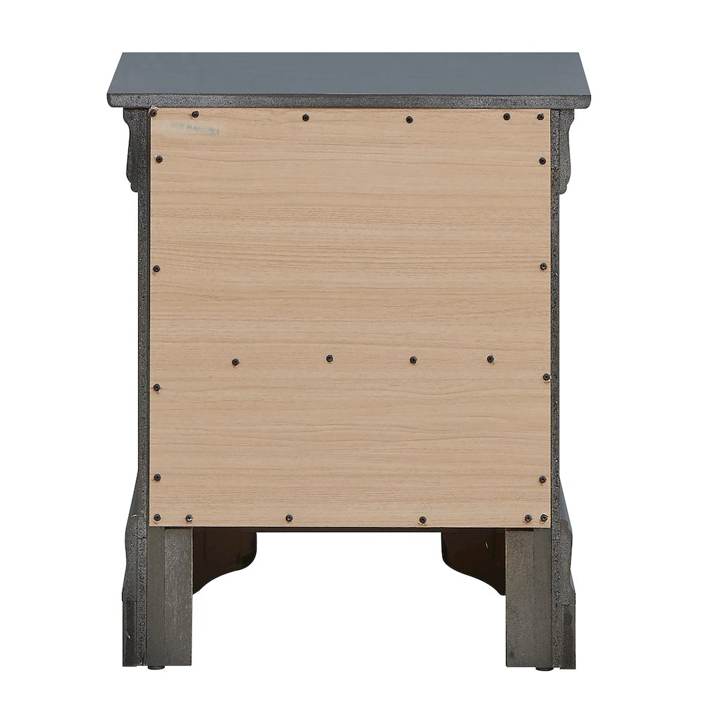 Glory Furniture Lorana Nightstand in Metalic Black Color. Picture 4