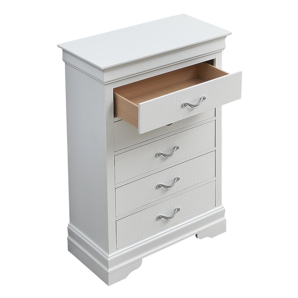 Glory Furniture Lorana Chest in White Color. Picture 5