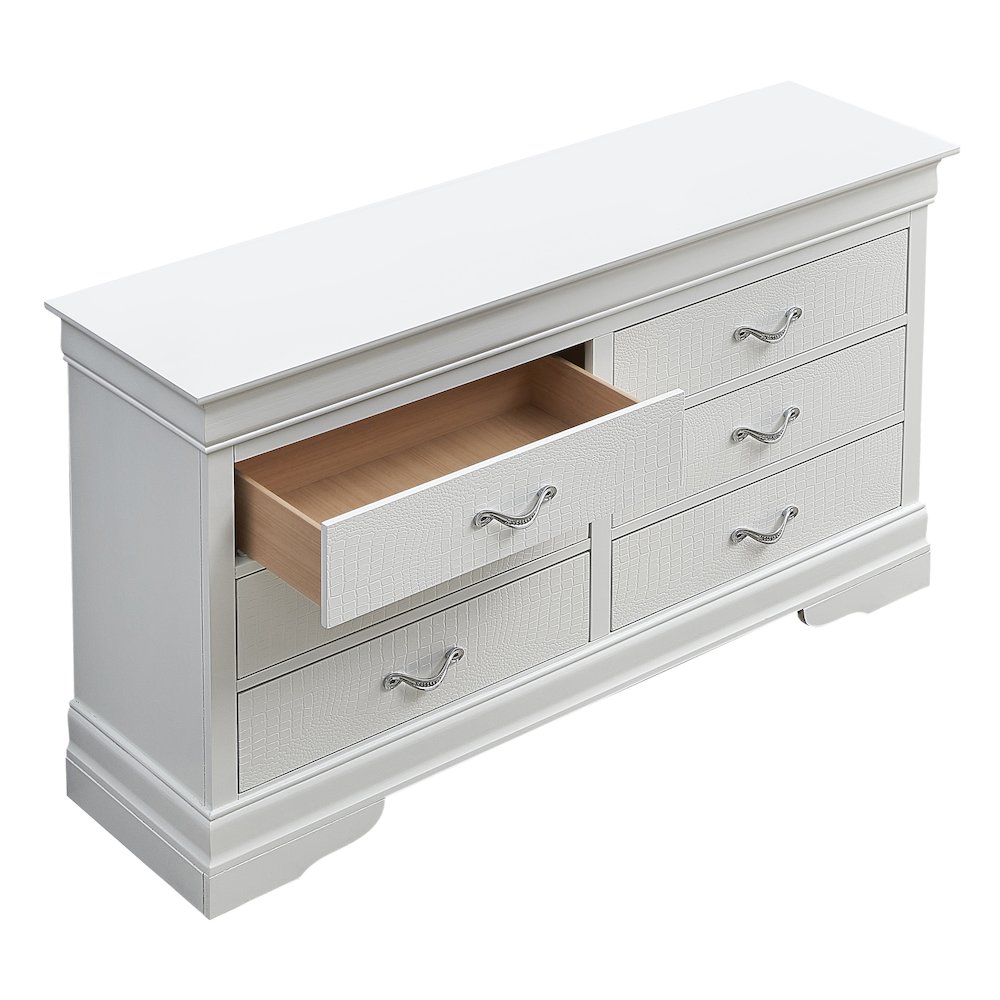 Glory Furniture Lorana Dresser in White Color. Picture 6