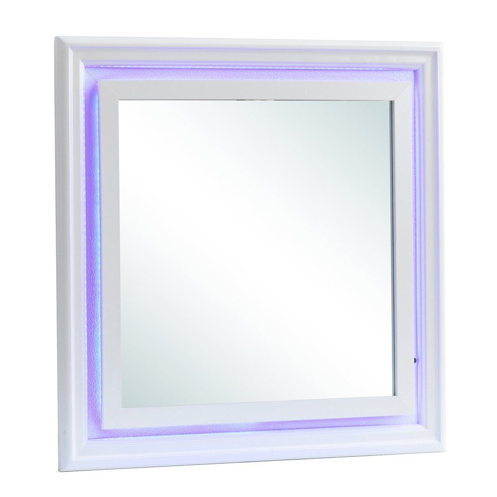 Glory Furniture Lorana Mirror in White Color. Picture 7