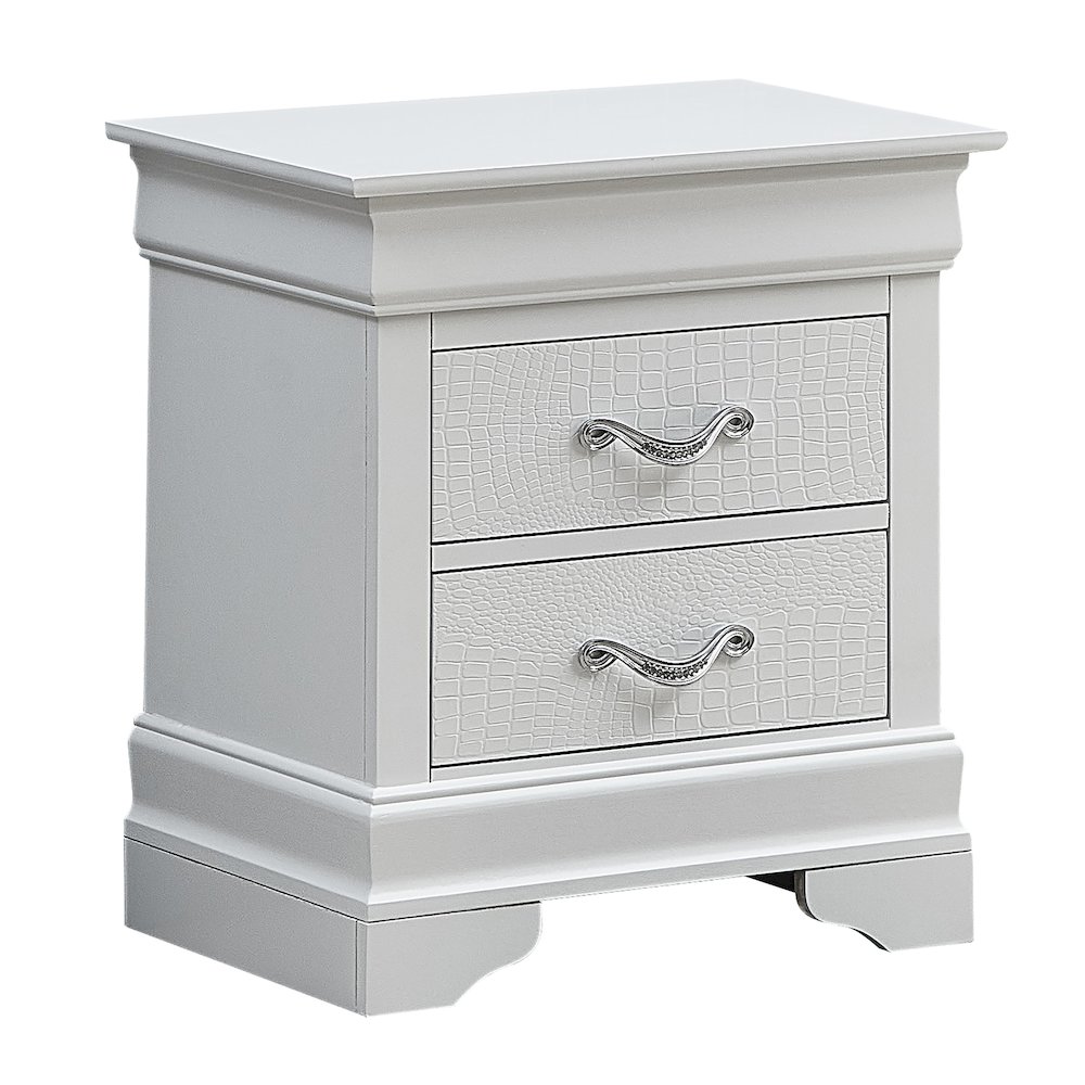 Glory Furniture Lorana Nightstand in White Color. Picture 2