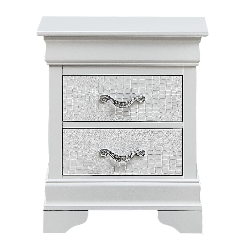 Glory Furniture Lorana Nightstand in White Color. Picture 3